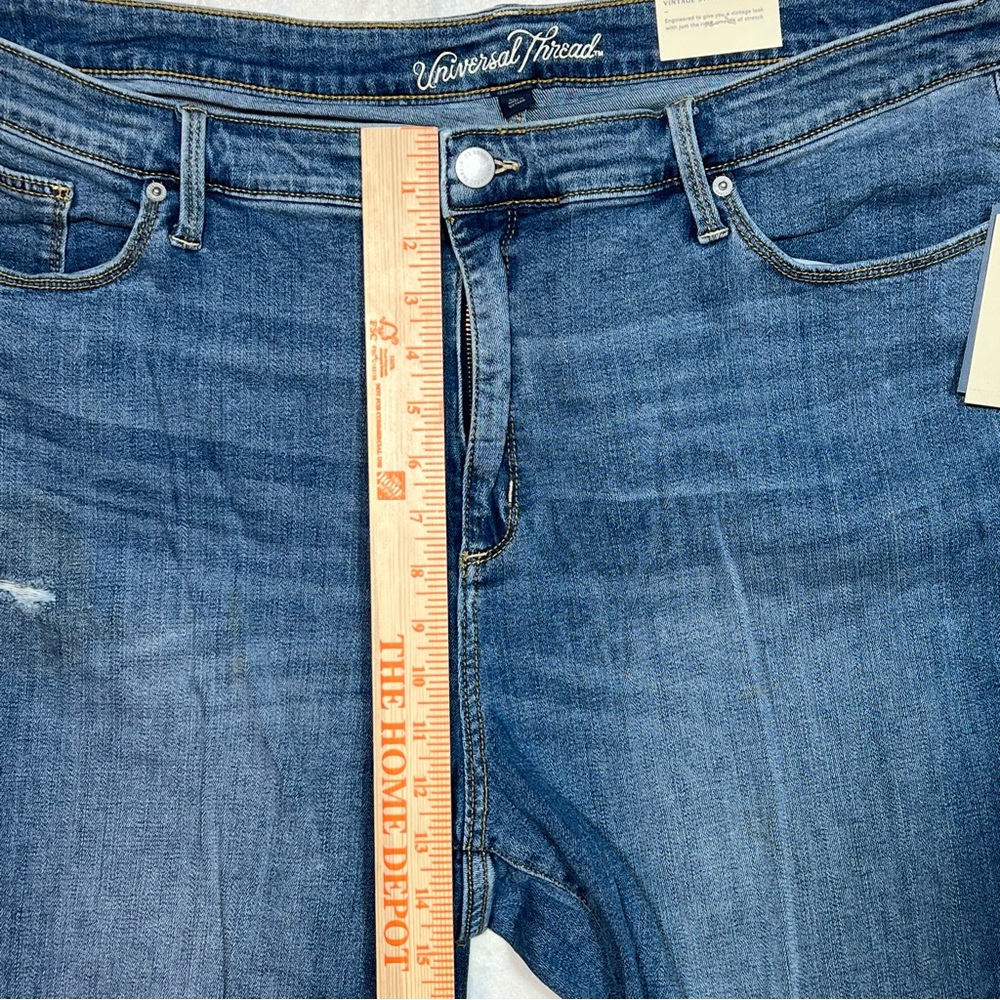 Universal Thread High Rise Straight Crop Distressed BlueJeans Women’s Sz.22W NWT - Picture 11 of 11